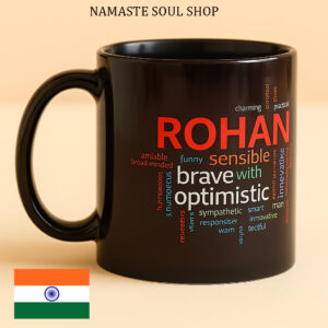 Increíble Taza Negra Personalizada {INDIA}