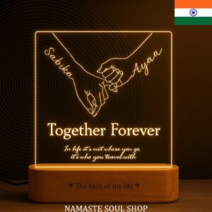 Lámpara LED de Ilusión 3D con Corazón Personalizado, Regalo Único para Parejas {INDIA}