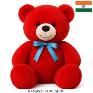 Oso de peluche gigante rojo suave con pies de tamaño 2 {INDIA}