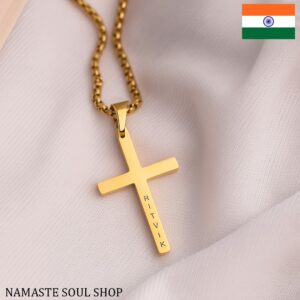 Collar Cruz Personalizada para Hombre – Elegancia y Fe en un Solo Diseño {INDIA}