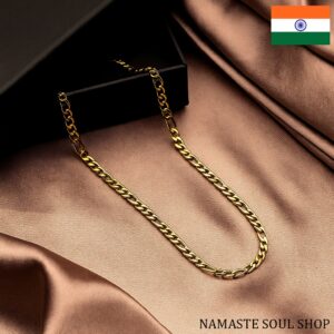 Cadena de Eslabones Chapada en Oro – Estilo y Elegancia Atemporal {INDIA}